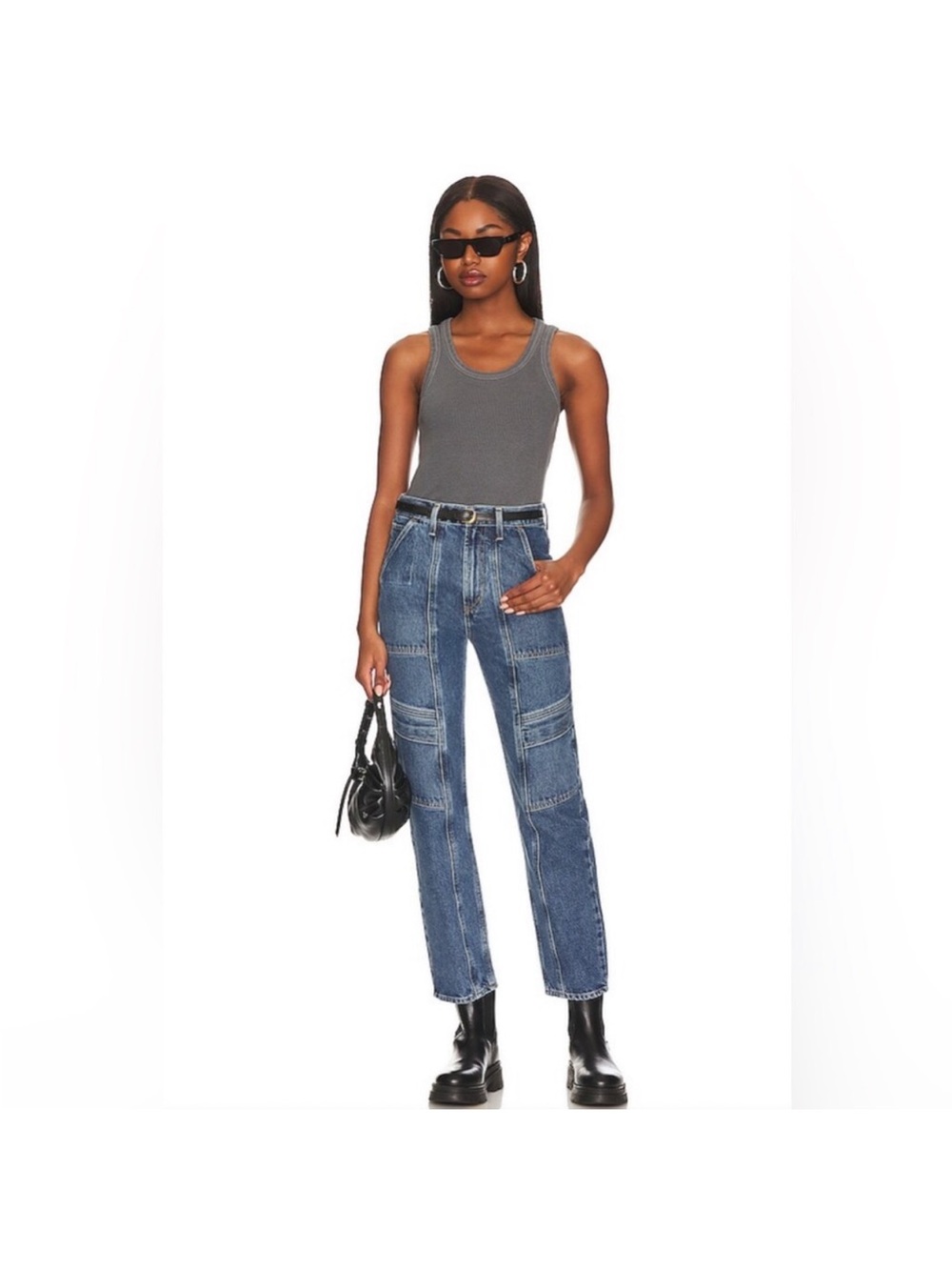AGOLDE Women's Cooper Cargo Relaxed Straight Leg Jeans 28